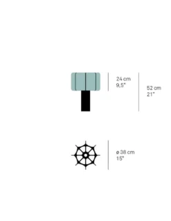 Lámpara de mesa Kactos - LZF - Lámpara artesanal de madera, altura: 52 cm