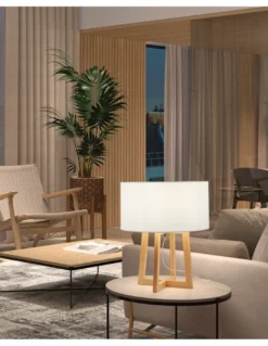 Lámpara de mesa Kara – Novolux – Exo – Lámpara de mesa nórdica de madera