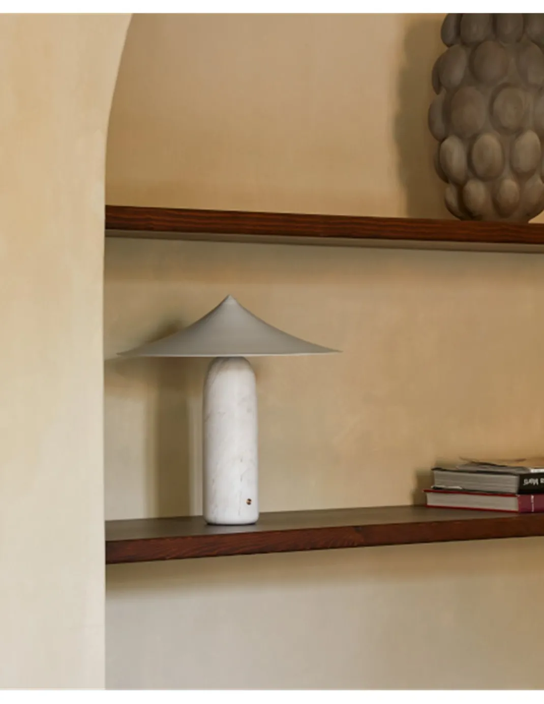 Lámpara de mesa Kine – Aromas – Lámpara inspiración japonesa, de mármol, LED 3000K, Regulable