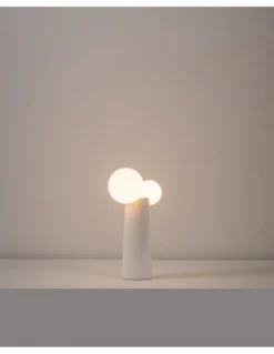 Lámpara de mesa Land - Milán - Lámpara de cerámica y 2 esferas de cristal
