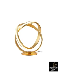 Lámpara de mesa Lazas – Schuller – Diseño minimalista con acabado pan de oro