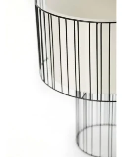 Lámpara de mesa Linda - Faro - Lámpara de metal blanco o negro