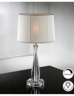 Lámpara de mesa Lin – Schuller – Pantalla de hilo tensado