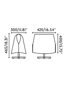 Lámpara de mesa Luang - Faro – Lámpara de papiro en 2 tamaños y colores