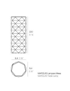 Lámpara de Mesa Marquis - Vondom - Lámpara portátil exterior, de cristal y elegante