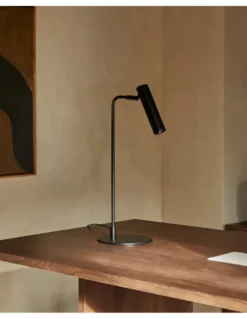 Lámpara de mesa Maru - Aromas - Pantalla movible, Metal oro mate/negro mate, LED COB 3150K