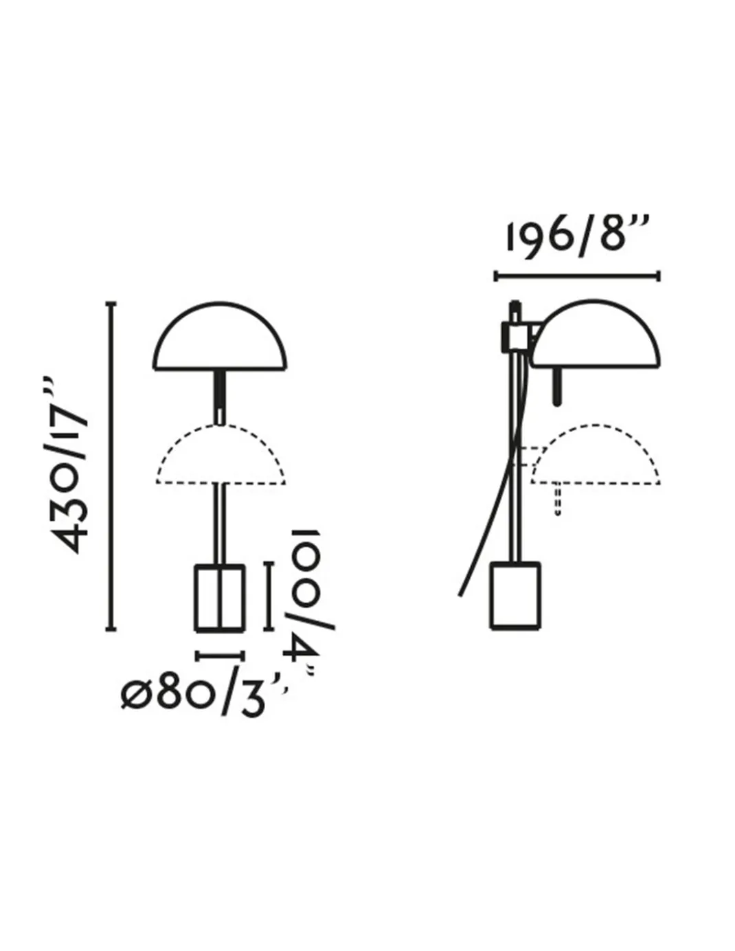 Lámpara de mesa Matilda - Faro - Pantalla orientable y regulable en altura