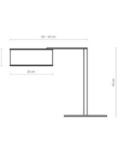 Lámpara de mesa Matrix – Luxcambra – Pantalla de cotonet blanco con giro horizontal