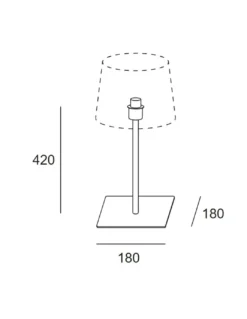 Lámpara de mesa Metrica Square – LedsC4 – Lámpara en 2 colores+Pantalla blanca