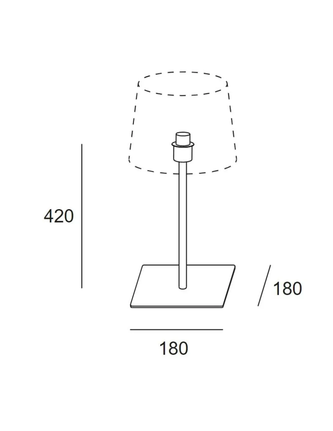 Lámpara de mesa Metrica Square – LedsC4 – Lámpara en 2 colores+Pantalla blanca