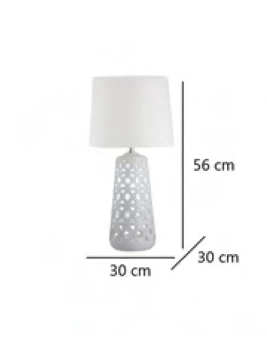 Lámpara de mesa Monaco - AJP - Lámpara de cerámica con pantalla blanca