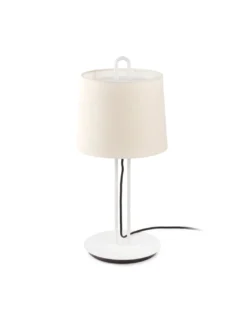 Lámpara de mesa Montreal - Faro - Estructura blanca + pantalla blanca o beige