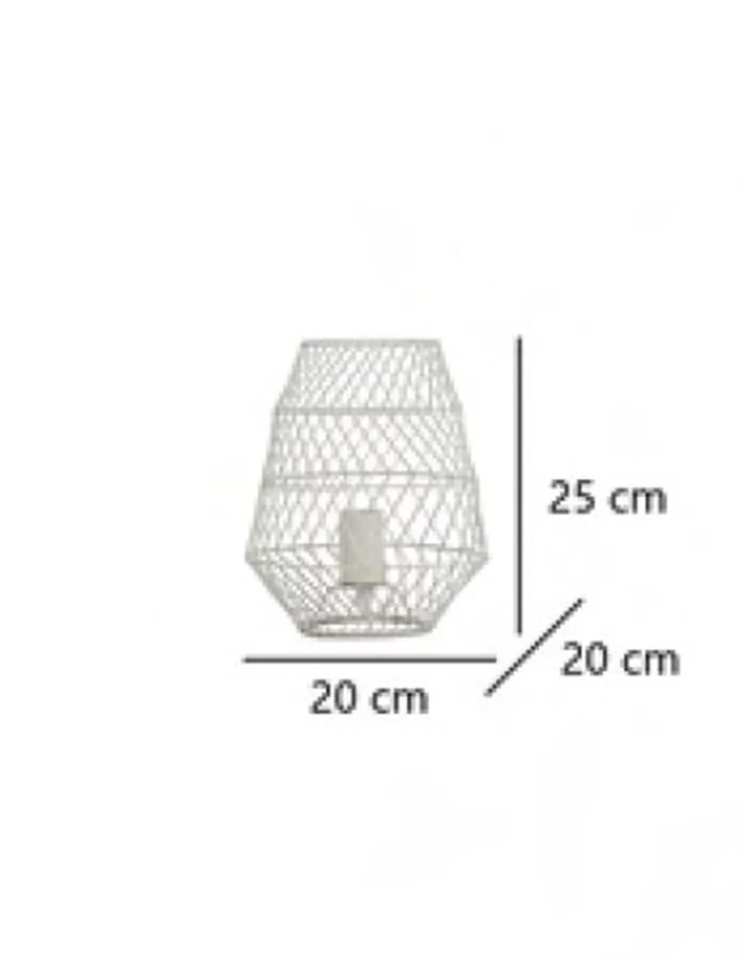 Lámpara de mesa Mursi - AJP - Diseño blanco vintage, lámpara jaula