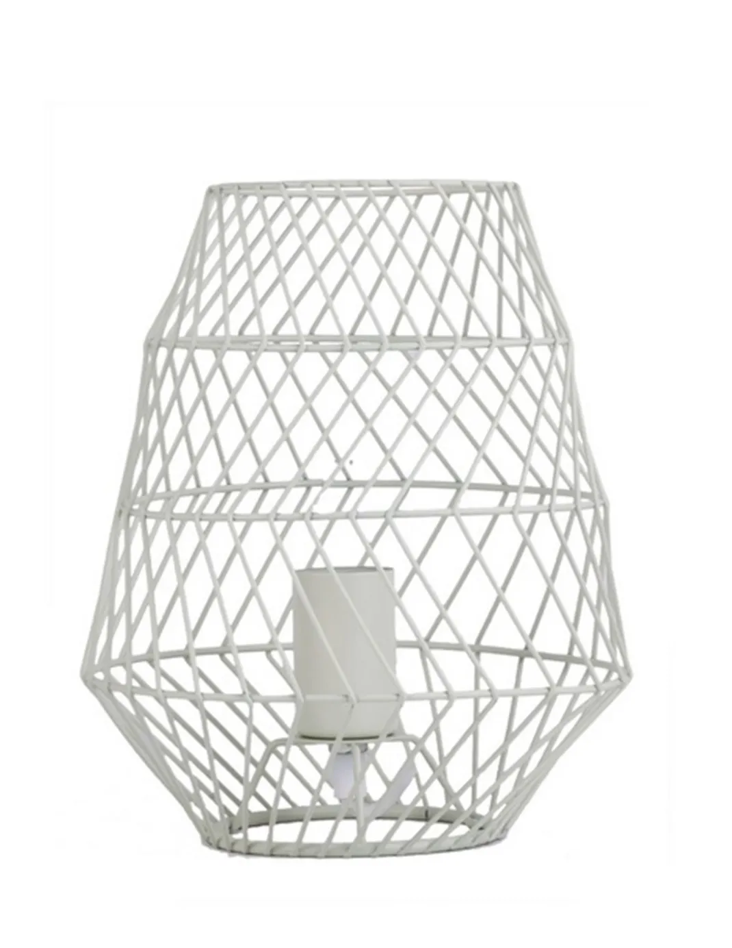 Lámpara de mesa Mursi - AJP - Diseño blanco vintage, lámpara jaula