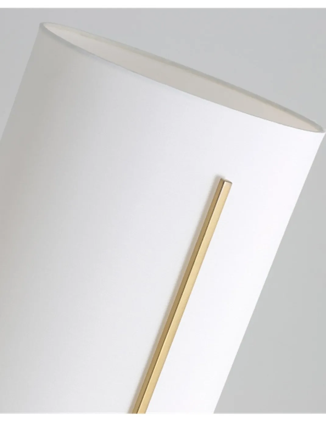 Lámpara de mesa Naos - ACB - Lámpara decorativa con pantalla cilíndrica textil blanca