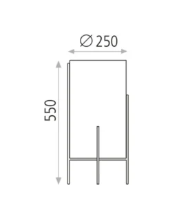 Lámpara de mesa Naos - ACB - Lámpara decorativa con pantalla cilíndrica textil blanca