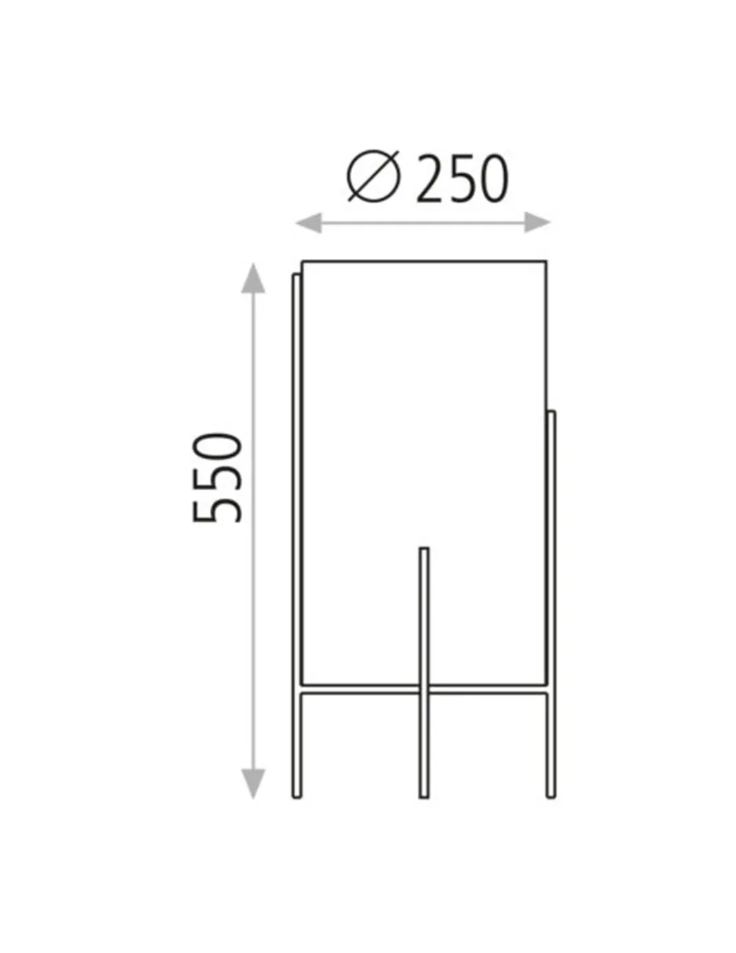 Lámpara de mesa Naos - ACB - Lámpara decorativa con pantalla cilíndrica textil blanca