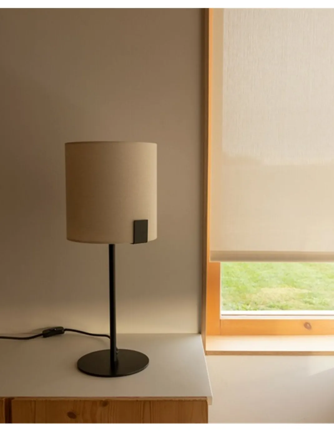 Lámpara de mesa Nila – Faro – Lámpara decorativa con pantalla textil