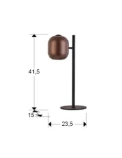 Lámpara de mesa Nimes - Schuller - Diseño moderno en negro y marrón