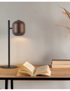 Lámpara de mesa Nimes - Schuller - Diseño moderno en negro y marrón