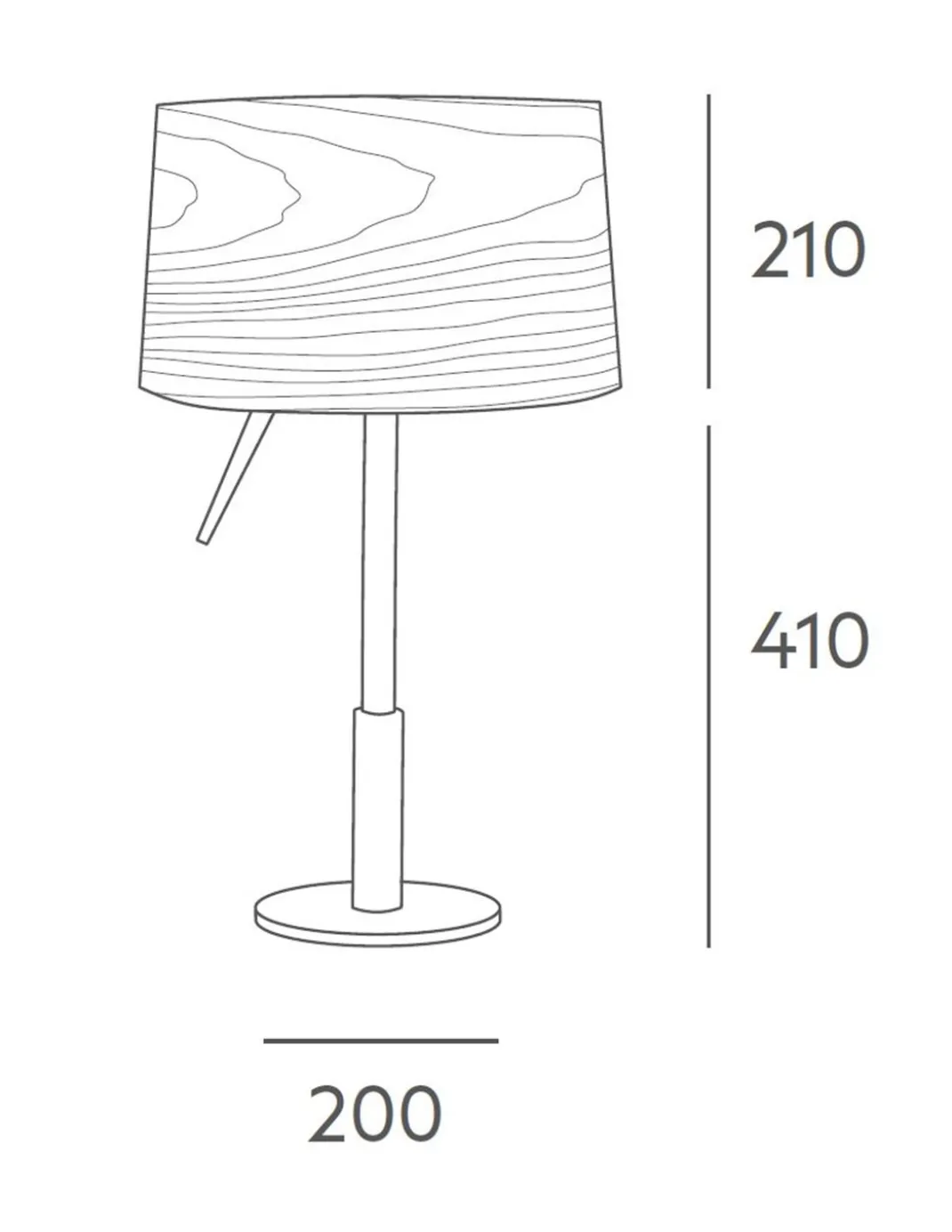 Lámpara de mesa Nordic – Massmi – Lámpara de estilo nórdica, Pantalla de madera, 2 tamaños