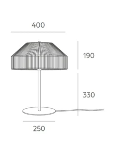 Lámpara de mesa Olivia - Massmi - Lámpara decorativa de cuerda trenzada