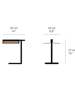 Lámpara de mesa Omma – LZF – Pantalla de madera 1 hoja/2 hojas, LED 3000K regulable, Altura: 37 cm