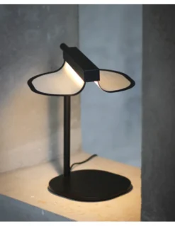 Lámpara de mesa Omma – LZF – Pantalla de madera 1 hoja/2 hojas, LED 3000K regulable, Altura: 37 cm