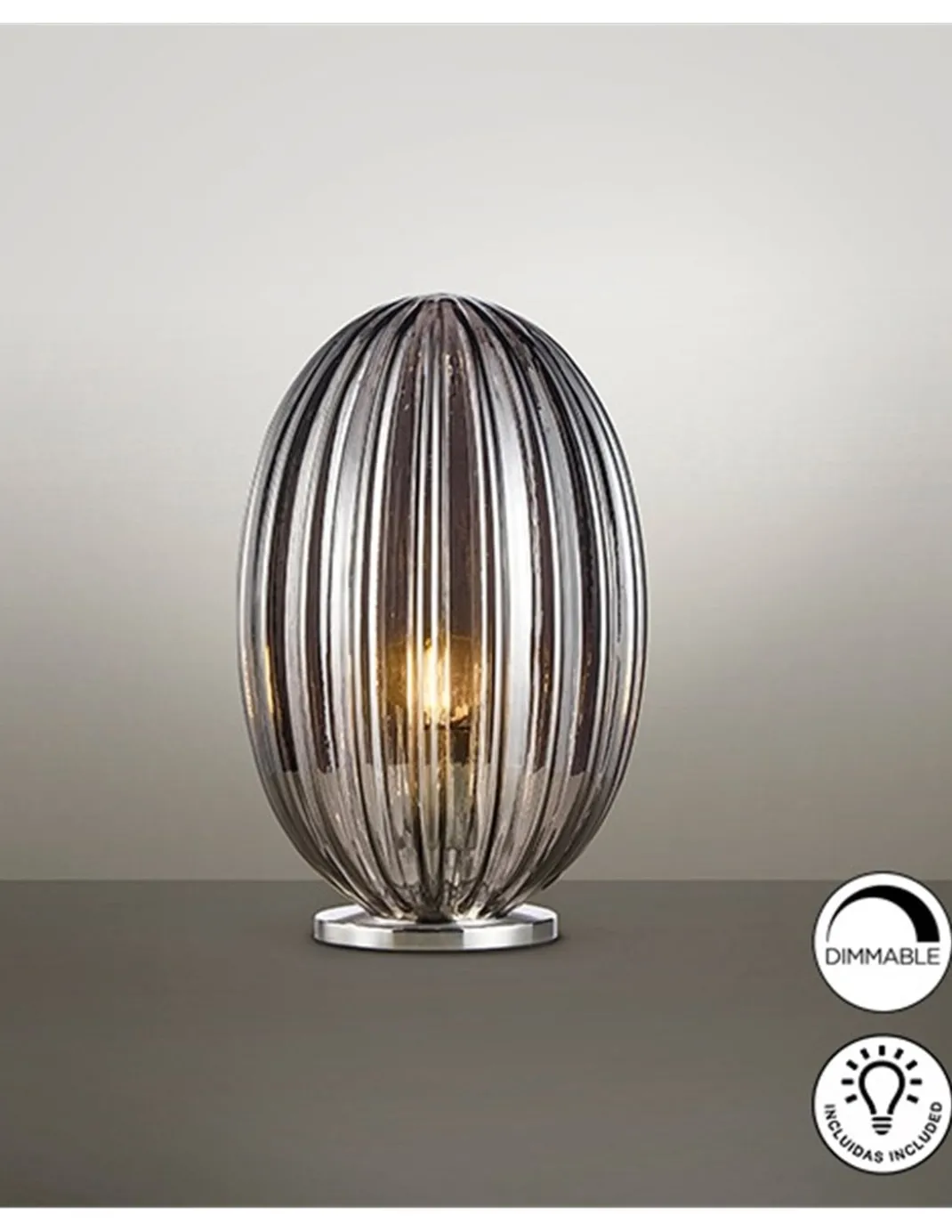 Lámpara de mesa Ovila – Schuller – Diseño de cristal en 2 colores