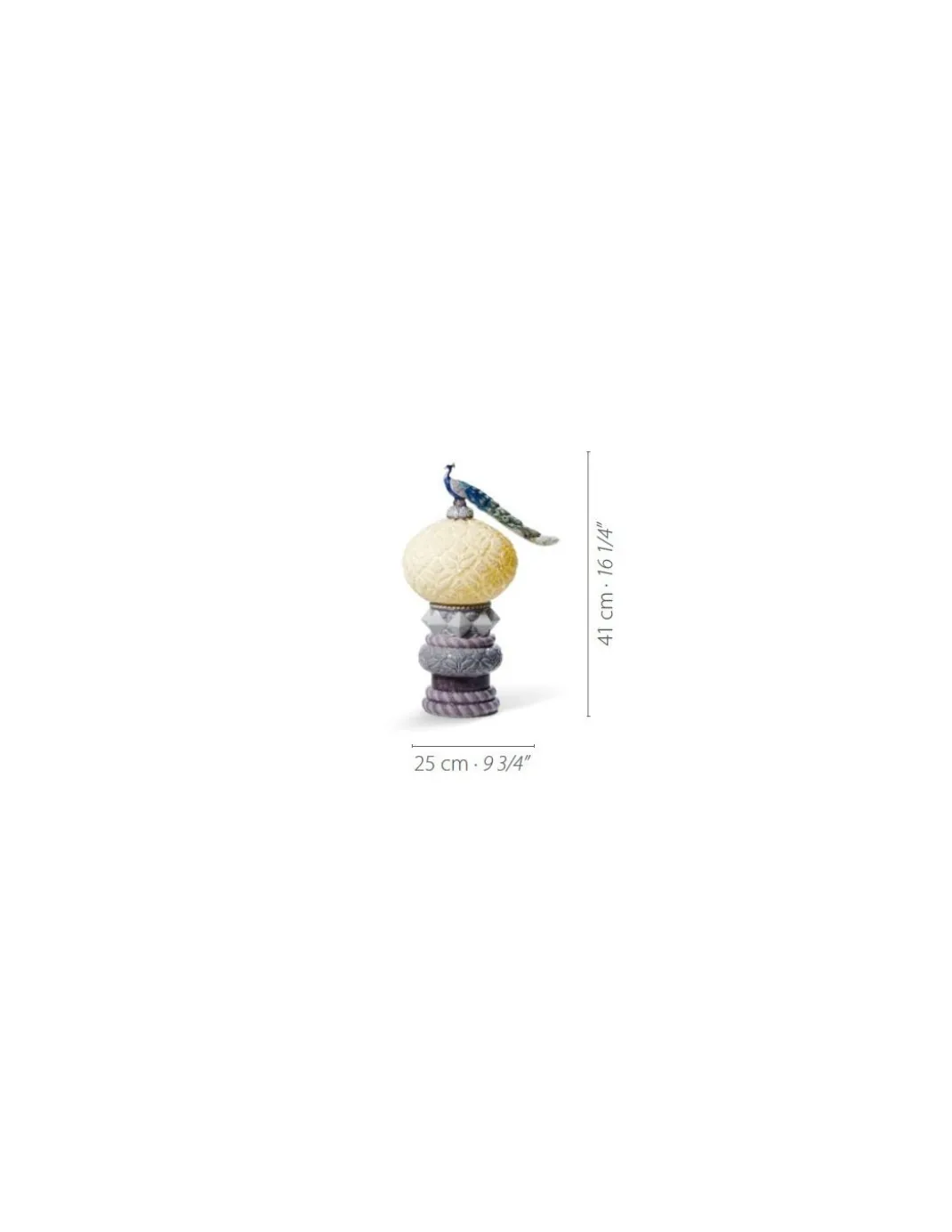 Lámpara de mesa Pavo real - Lladró - Diseño original y decorativo de porcelana