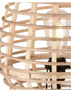 Lámpara de mesa Picardo - AJP - Lámpara de mesa de madera con asa