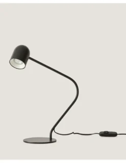 Lámpara de mesa Pipe – Aromas – Lámpara de lectura negra, de mármol, LED 3000K