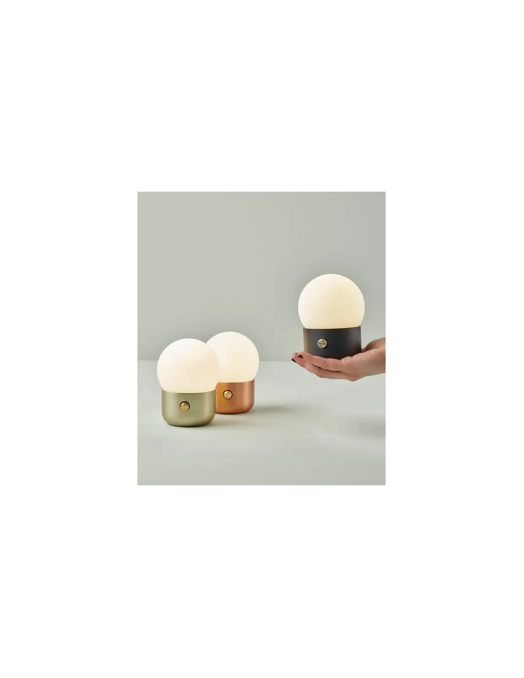 Lámpara de mesa portátil Kup - B.lux - Lámpara LED regulable en 3 colores