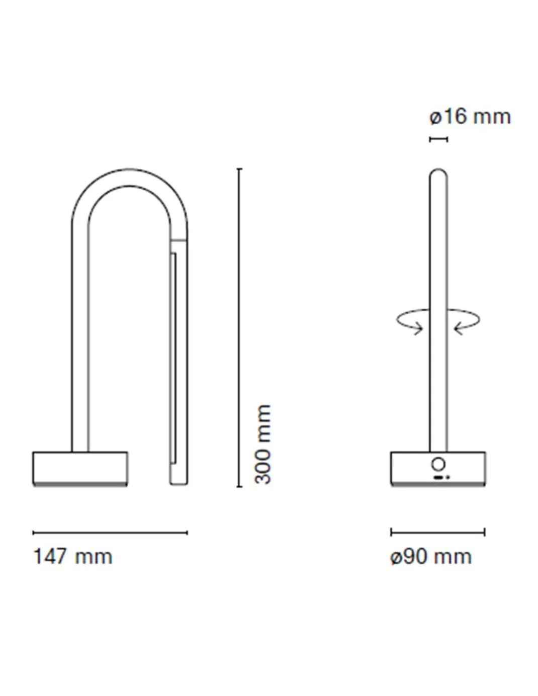 Lámpara de mesa portátil Mini Bow - Nexia - Lámpara decorativa LED