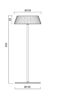 Lámpara de mesa portátil Relax – Mantra – LED regulable, táctil atenuable, 3 colores