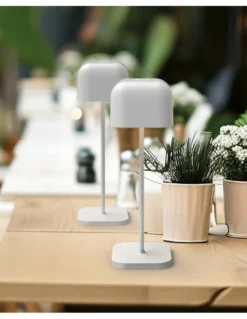 Lámpara de mesa portátil Stroll - ACB - Lámpara de exterior LED recargable y regulable con botón táctil