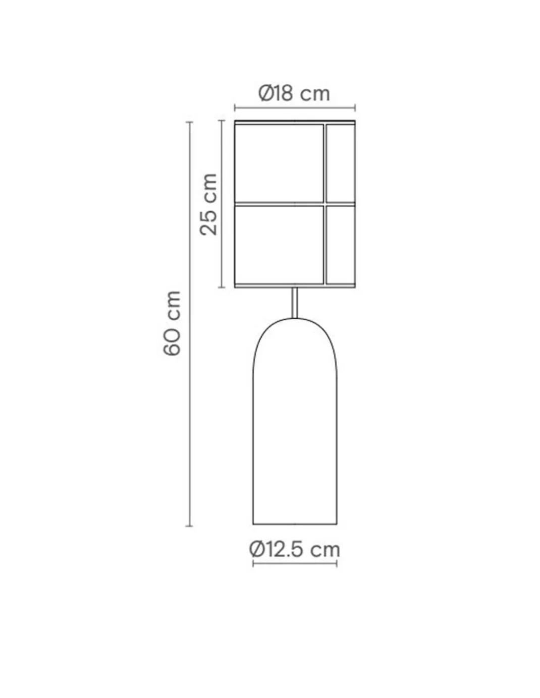 Lámpara de mesa Rania – Robin – Base de hormigón, Pantalla crema blanca
