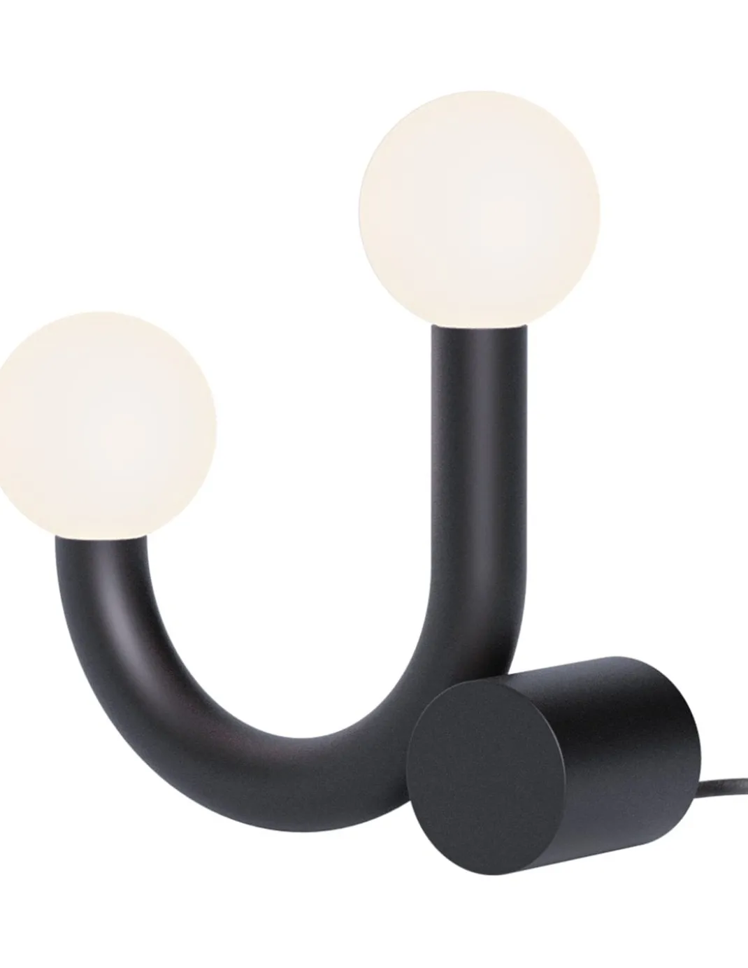 Lámpara de mesa Rigoberta – Robin – Diseño minimalista con 2 luces, Disponible en negro o blanco