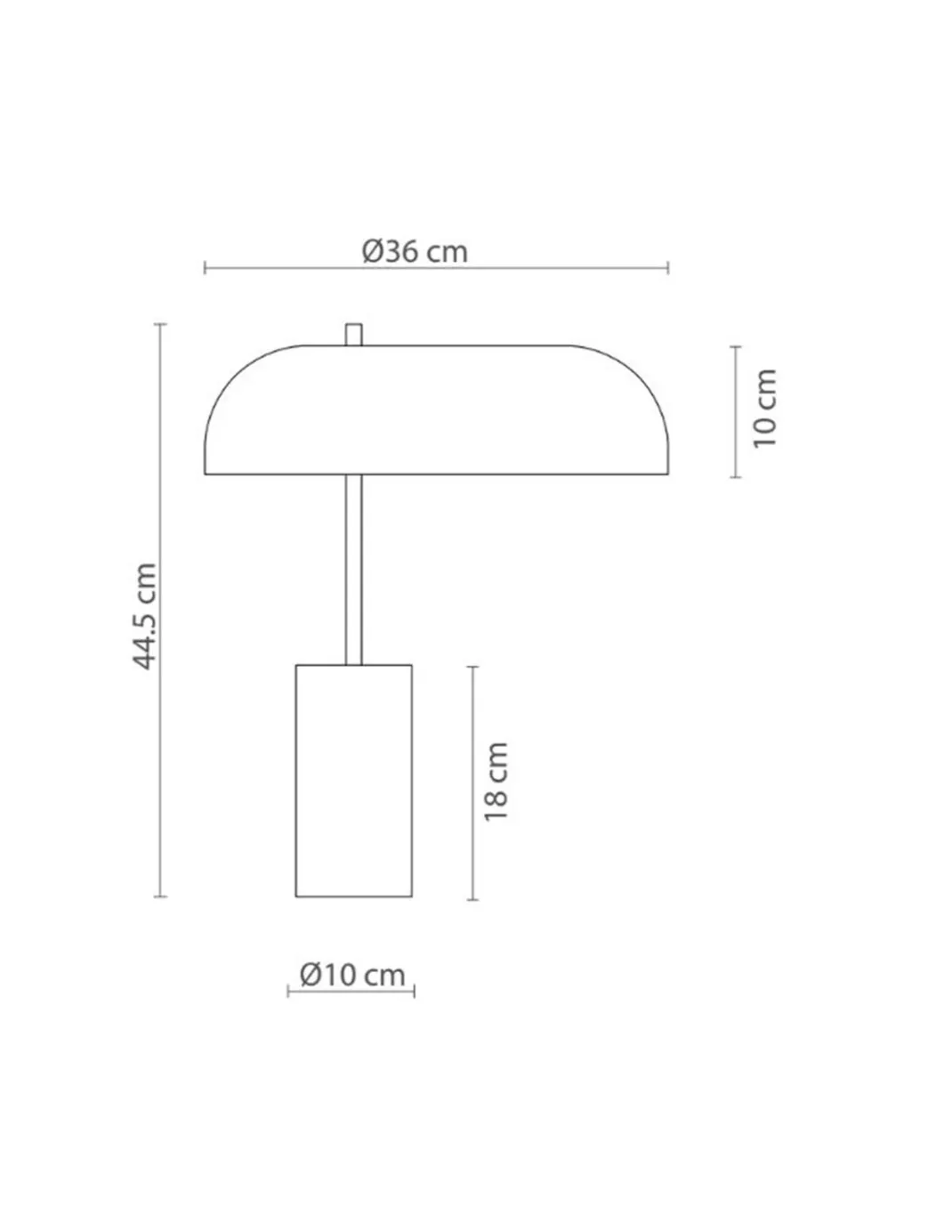Lámpara de mesa Romina – Robin – Diseño elegante con base de mármol, Pantalla negra interior dorado