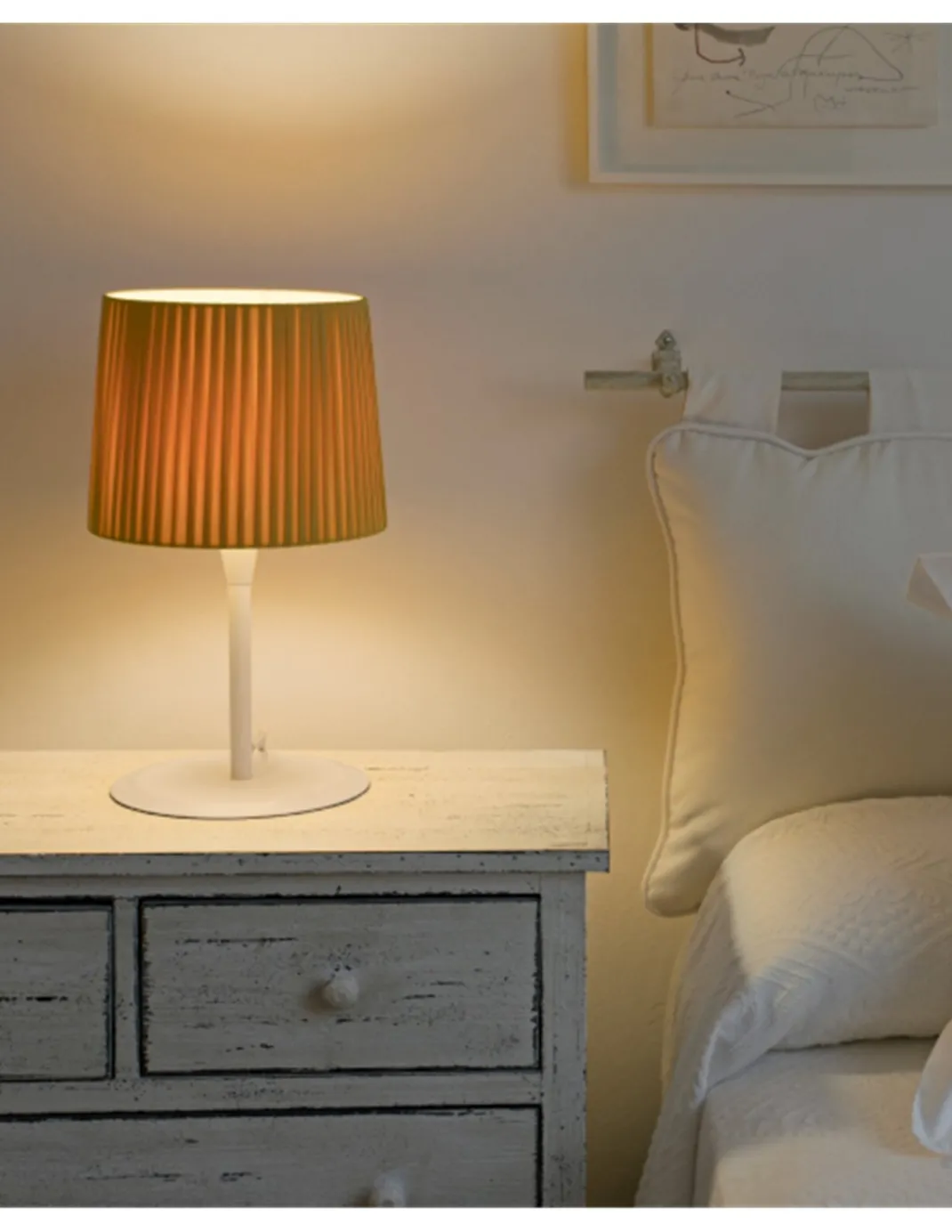 Lámpara de mesa Samba - Faro - Lámpara decorativa con pantalla encintada