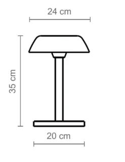 Lámpara de mesa Sarria S – Luxcambra – Diseño moderno en negro y terracota