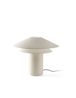Lámpara de mesa Shan – Faro – Pantalla de pergamino, diseño decorativo