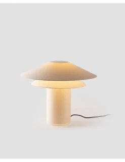 Lámpara de mesa Shan – Faro – Pantalla de pergamino, diseño decorativo