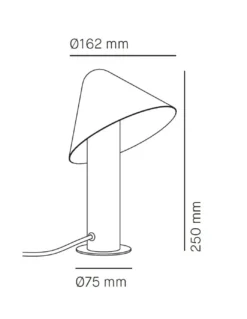 Lámpara de mesa Shita - Milan - Lámpara minimalista con pantalla orientable