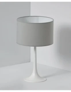 Lámpara de mesa Simplicity – Massmi – Lámpara moderna de mesa, Pantalla de tela cuadrada, 1xE27