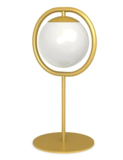 Lámpara de mesa Sphere – Pujol – Lámpara tipo bola negra o dorada, Pantalla inclinable