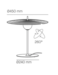 Lámpara de mesa Symphony - Milan - Lámpara decorativa con imán, pantalla orientable