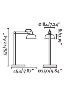 Lámpara de mesa Tatawin - Faro – Brazo giratorio, diseño moderno con pantalla en blanco o negro
