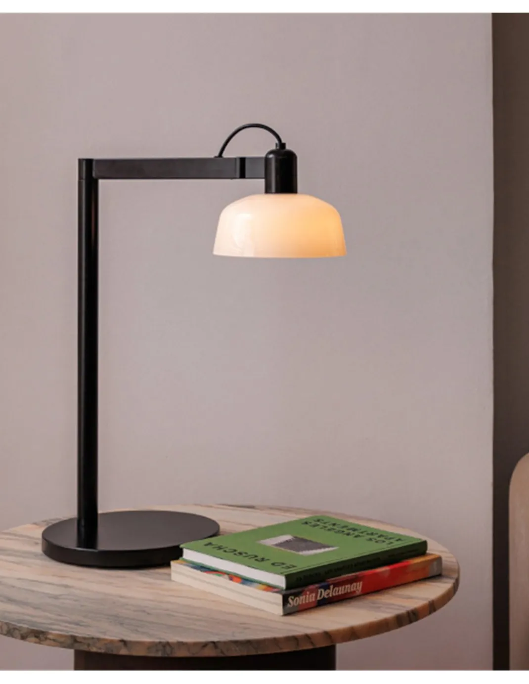 Lámpara de mesa Tatawin - Faro – Brazo giratorio, diseño moderno con pantalla en blanco o negro