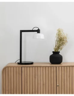 Lámpara de mesa Tatawin - Faro – Brazo giratorio, diseño moderno con pantalla en blanco o negro